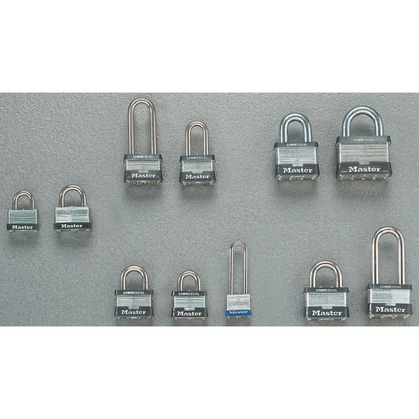 Master Lock 1Ka-2043 Padlock, Keyed Alike, Standard Shackle, Rectangular Steel