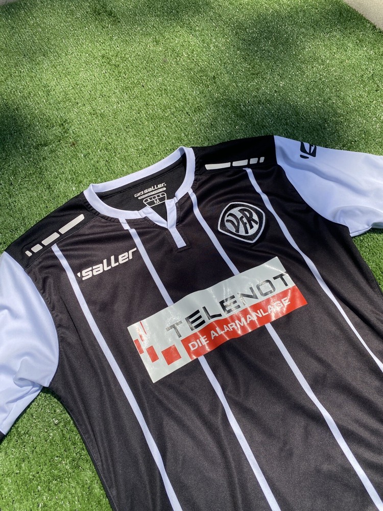 VFR Aalen Home Jersey Black And White 2017/2018. Size Medium