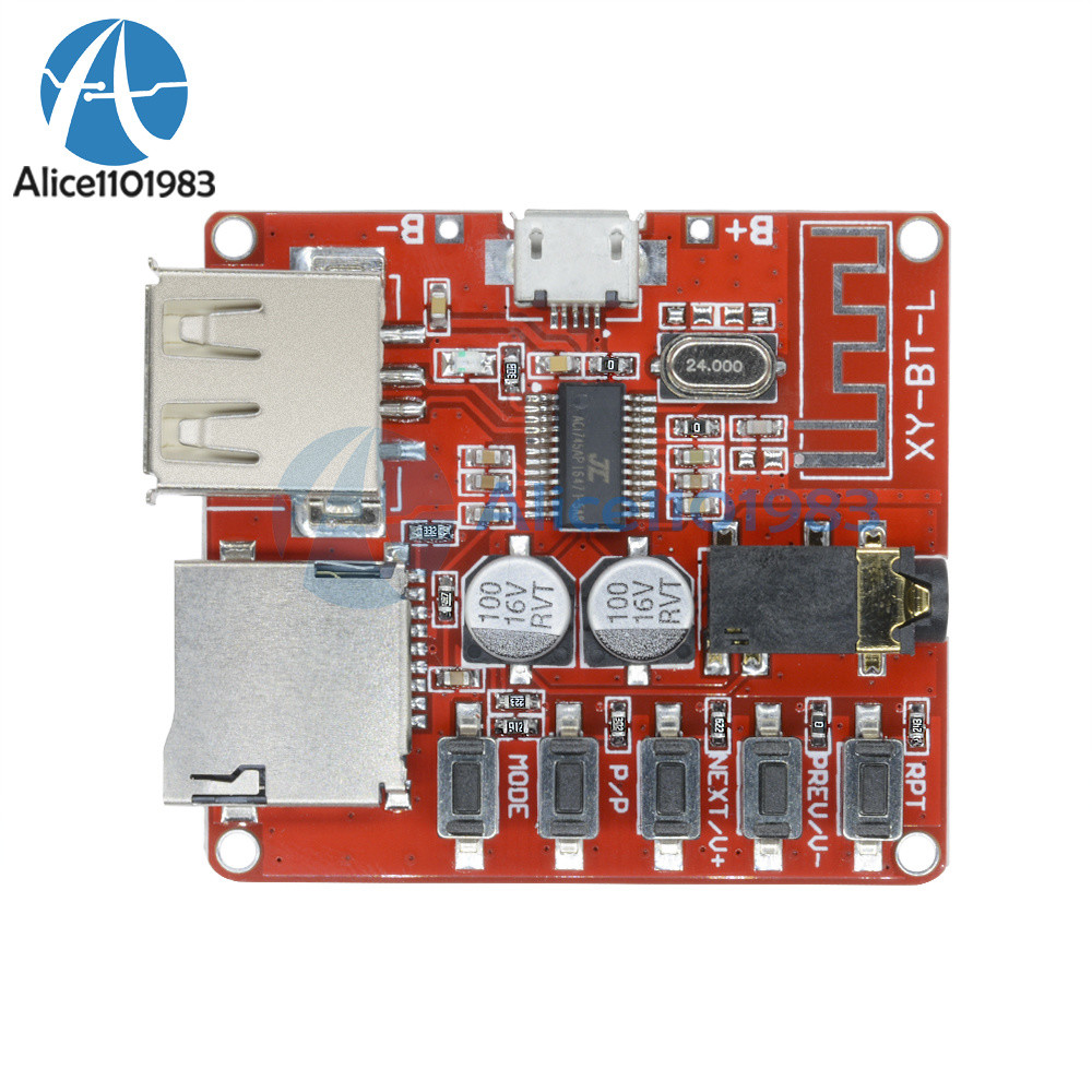 3.7-5V Bluetooth 4.1 Audio Decoder MP3 Player Board Micro USB TF SD Card Module