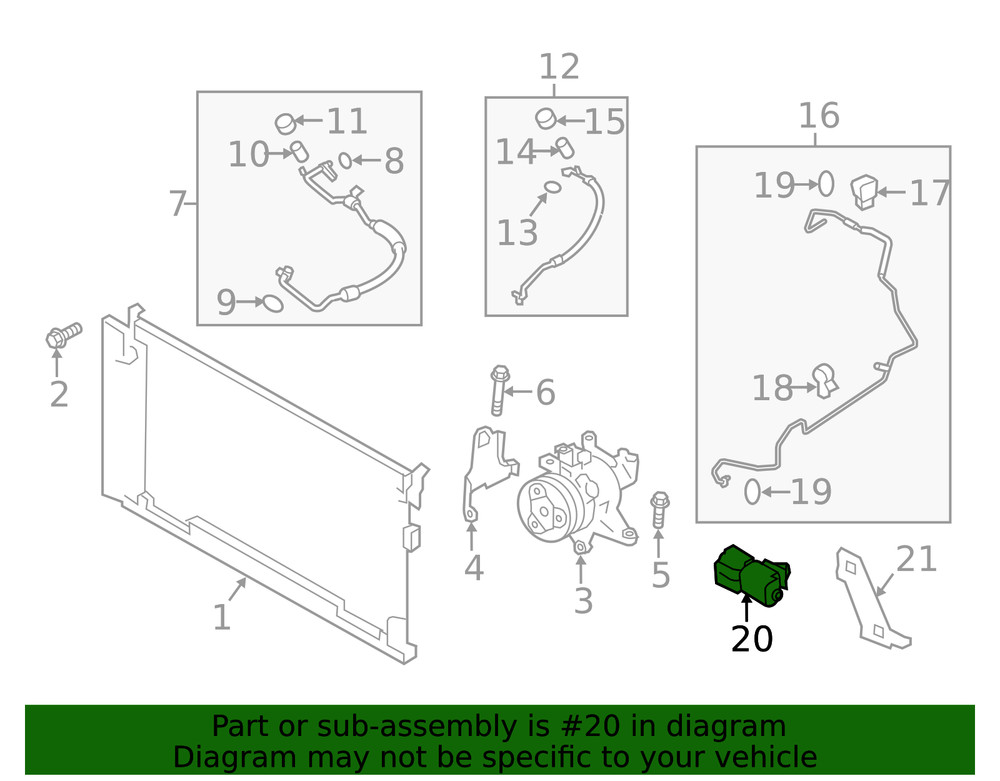 Genuine Subaru Sensor 73731FC003