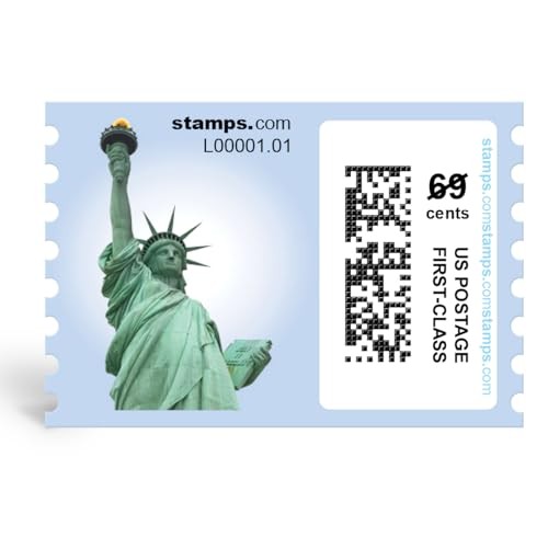 NetStamps Printable Postage Labels ( Subscription Required) 10 Sheets Patriotic