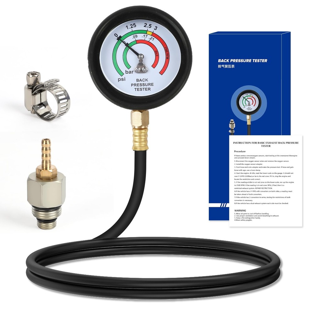 Exhaust Back Pressure Tester Kit，Professional Automotive Back...