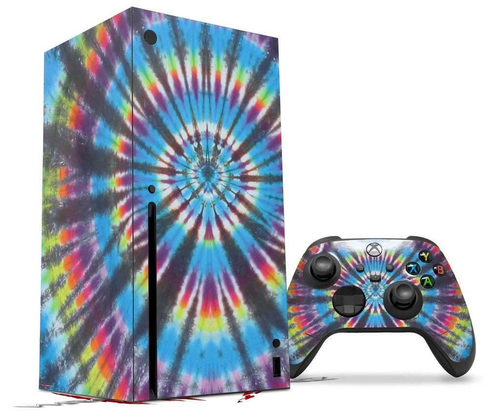 Skins XBOX Series X Console Controller Tie Dye Swirl 101