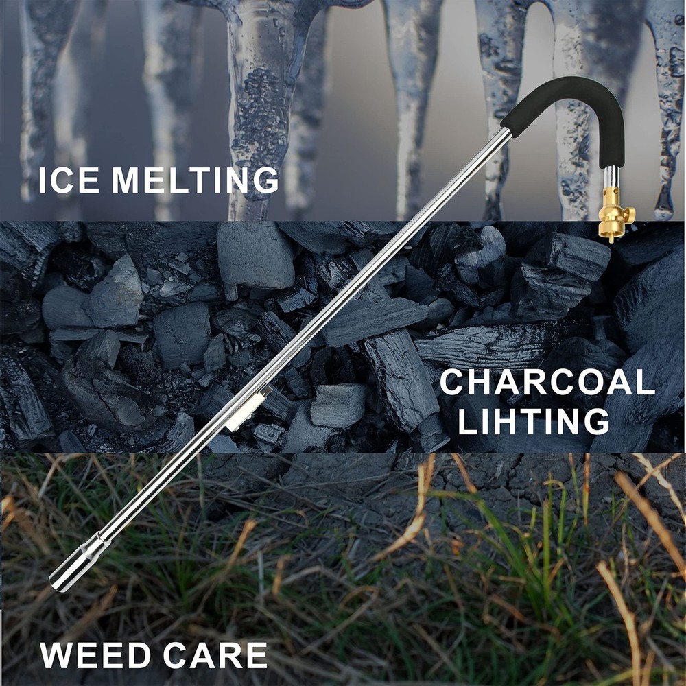 Propane Torch Weed Burner Propane Weed Torch with Turbo Trigger Push Button I...