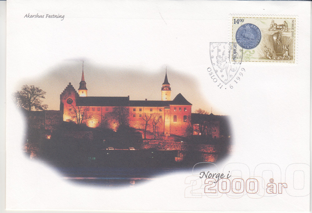 NORWAY : 2000  FDC /  S/S  - SCOTT # 1226  -  ARCHITECTURE