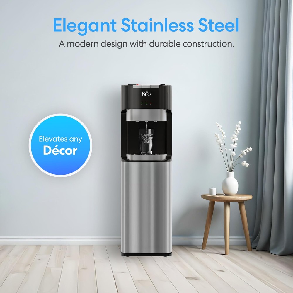 Bottom Loading Water Cooler Dispenser for 5 Gallon Bottles - 3 Temperatures w...