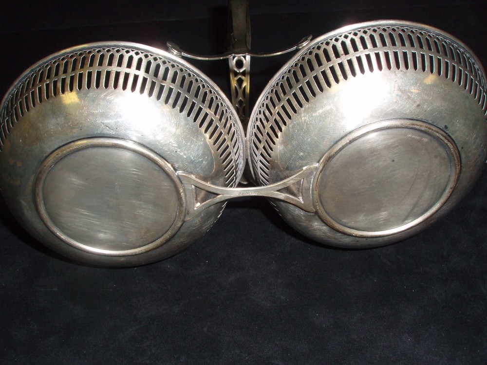 STERLING SILVER DOUBLE CANDY DISH