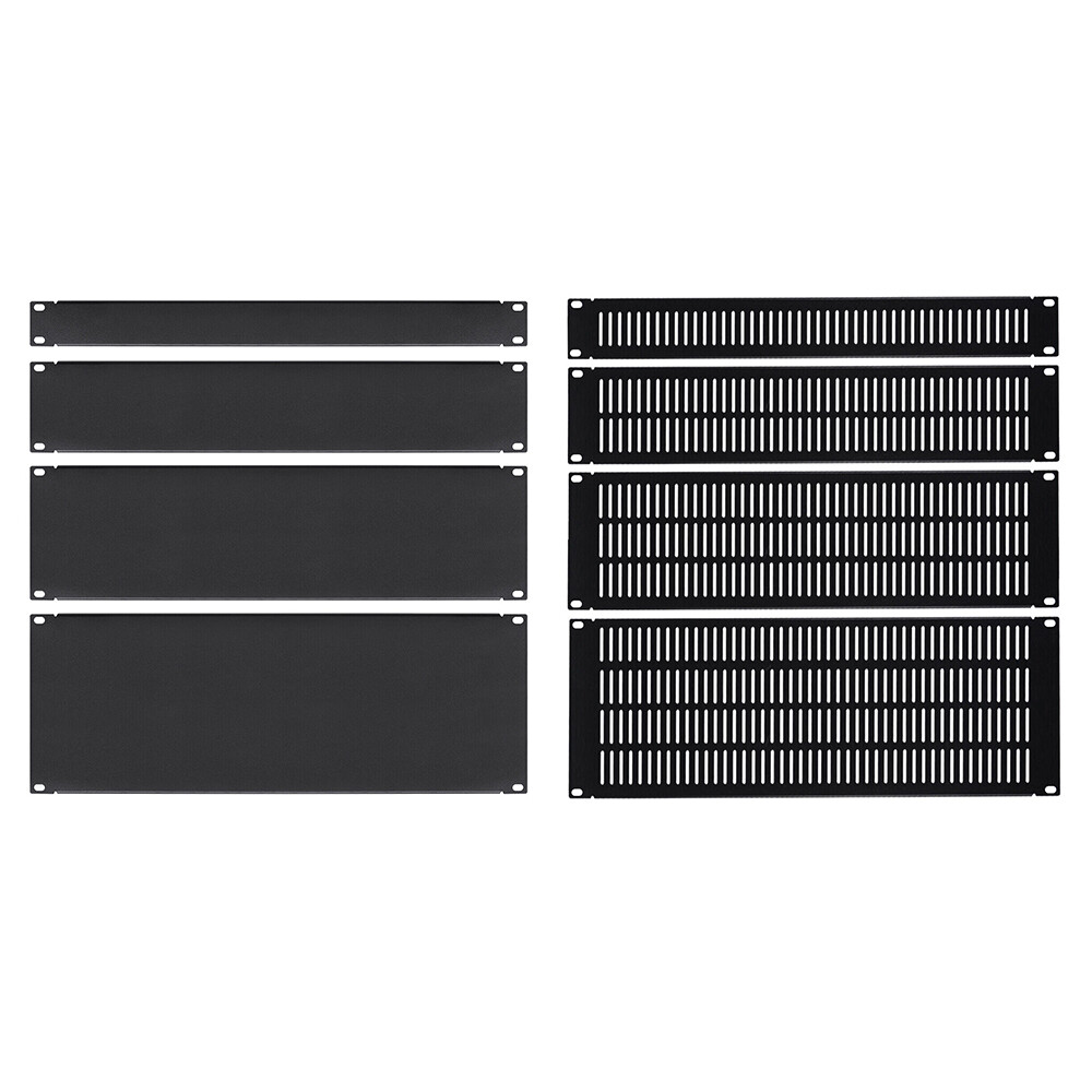 1U-4U Vented Unvented Blank Rack Mount Panel Spacer 19" Network Server Cabinet