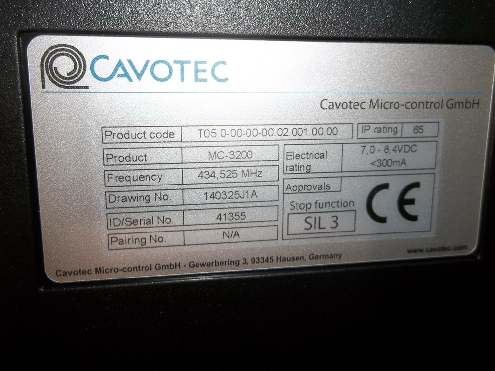 CAVOTEC MC-3200 COMPLETE CRANE EQUIPMENT LIFT PACKAGE RECEIVER CONTROLLER (102)