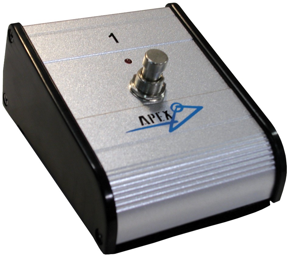 Apex Electronics AFS1 Single-Button Footswitch with Detachable 10ft 1/4 Cable