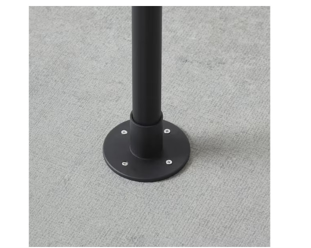 Hampton Bay 9.8 ft. String Light Pole in Black (1-Pack)