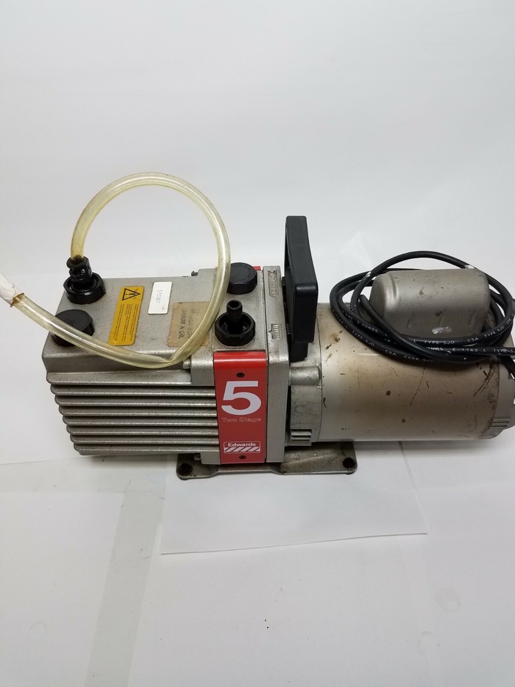 EDWARDS 5 E2M5 TWO-STAGE HIGH VACUUM PUMP TESTED AND WORKING