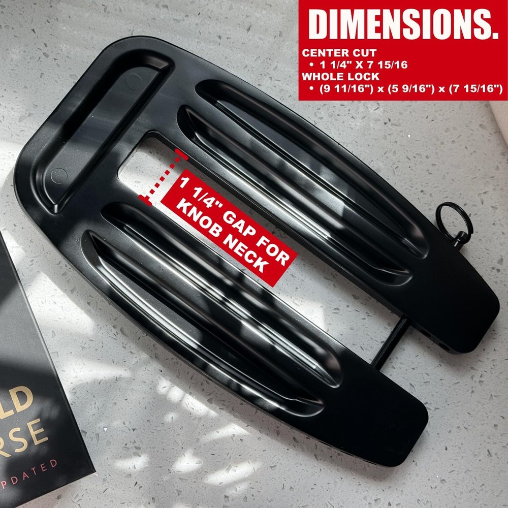 SecurityMan Double Door Lock - Solid 1/2" Unibody Aluminum Silver