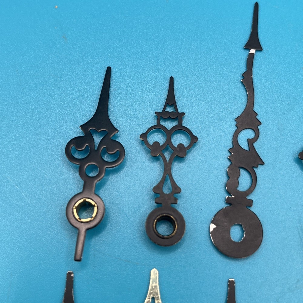 13 mixed bundle Black Brass Metal Clock Hands (448)