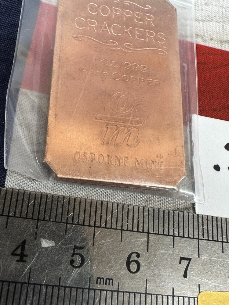 OSBORNE MINT 1oz. .999 Fine Copper Bar