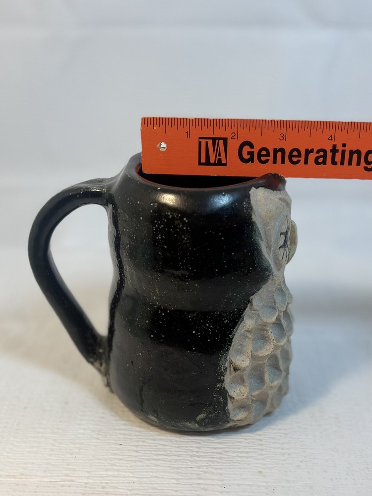 Adorable Handmade Pottery Owl Water Pitcher