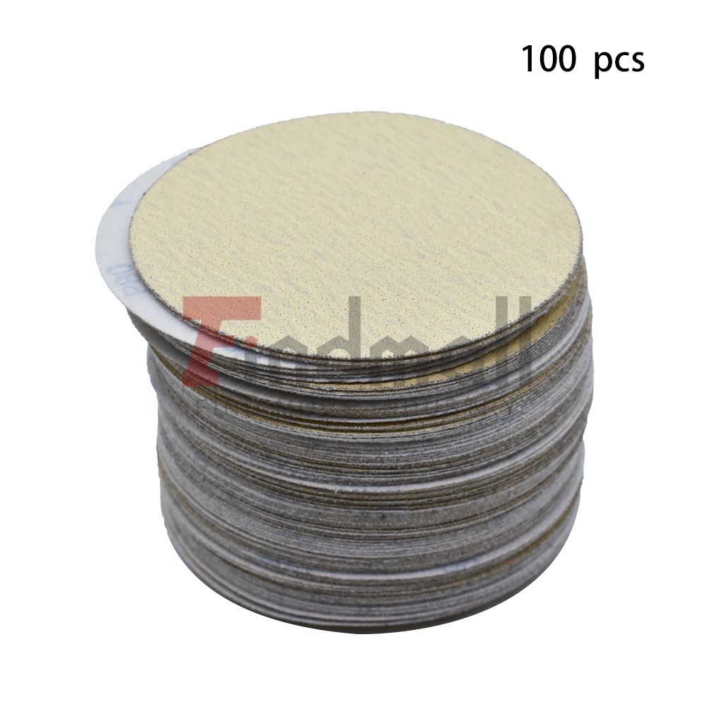 6Inch Sanding Disc NO-Hole Hook & Loop Sanding Discs Grit 80 Sand Paper 100Pcs