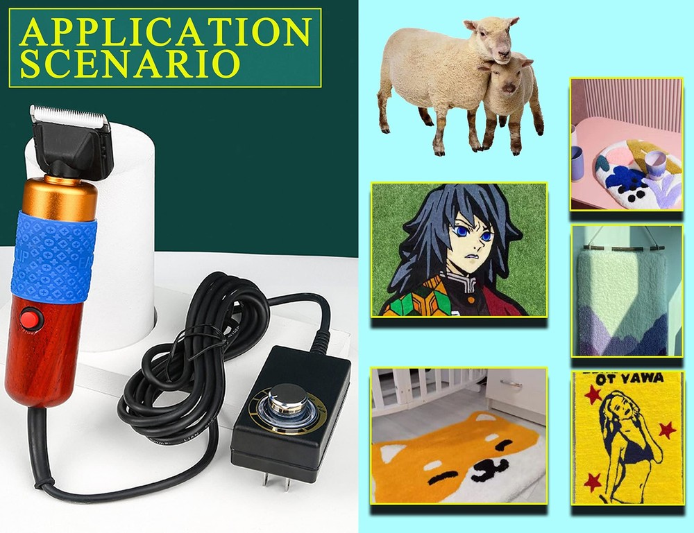 Carpet Trimmer with Shearing Medium, With Guide