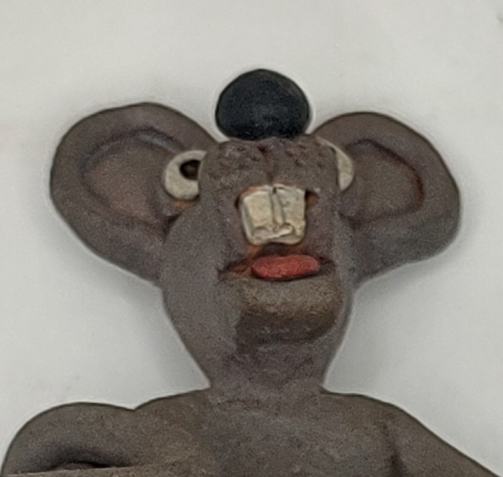 Adorable Handmade Clay Mouse Planter / Toothpick Holder