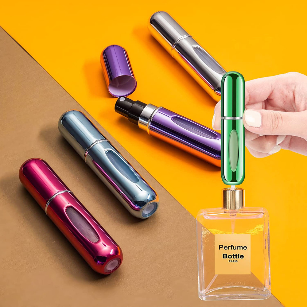 Portable Mini Refillable Perfume Atomizer Bottle, 5Ml, 4 Pack