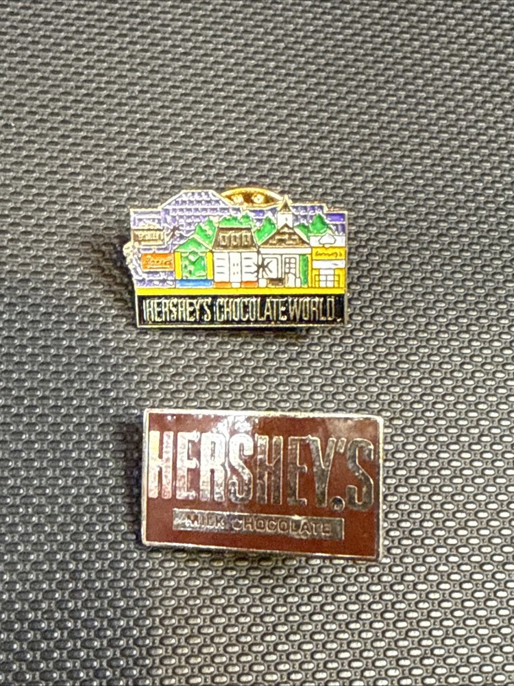 HERSHEYS MILK CHOCOLATE BAR And Chocolate World Lapel Pins