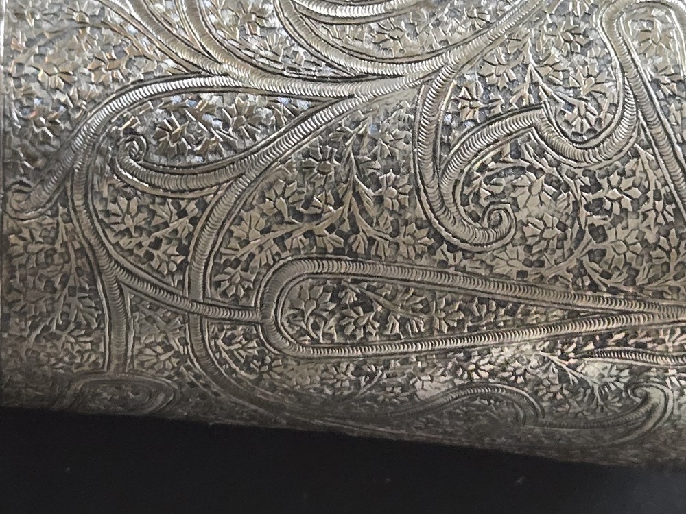 Large Antique Solid Silver India Kashmir Cup Paisley Design