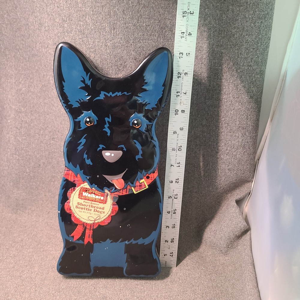 J Sainsbury’s Large Shortbread Tin Scottie Dog EMPTY