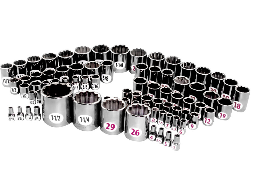 Master Set Eye Saver Chrome Labels for Socket Sets Wrenches foil decals tags TX1