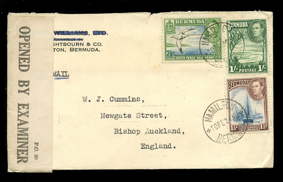 BERMUDA WW2 CENSORED AIRMAIL + PRINTED ENVELOPES POSTMARKS etc ...EACH PRICED