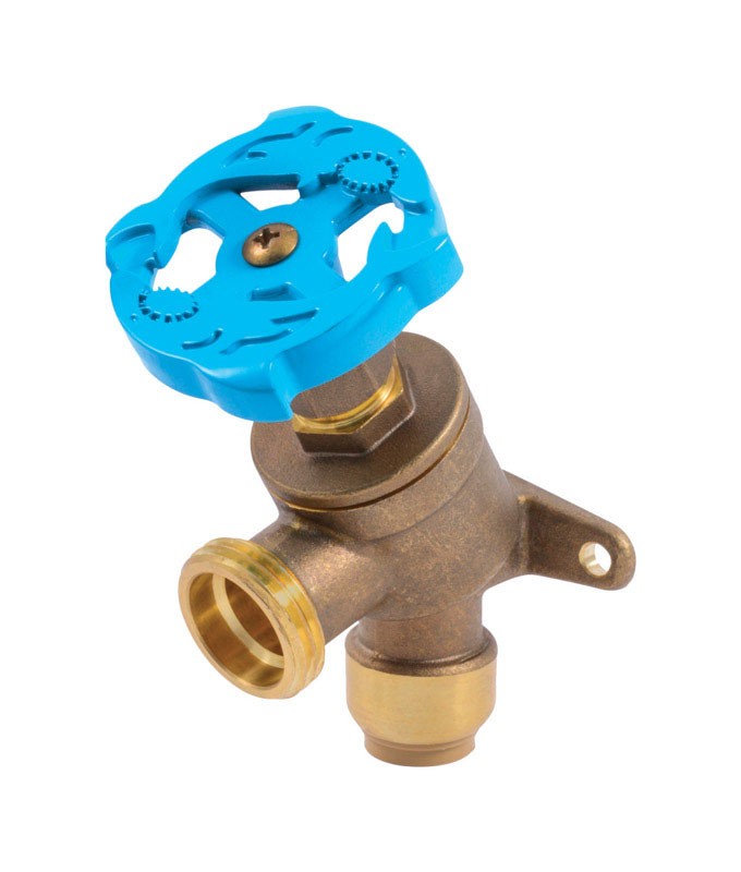 SharkBite 24622LF 200 PSI Brass Garden Valve 1/2 Push-to-Connect x 3/4 MHT in.
