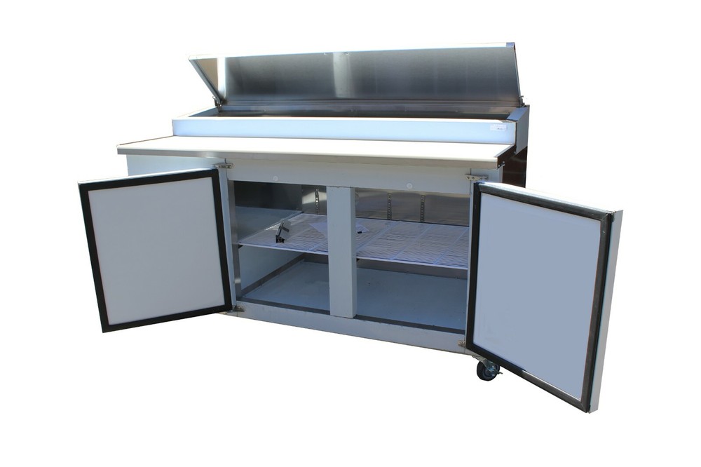 New Cooltech 2 Door Refrigerated Pizza Prep Table 67"
