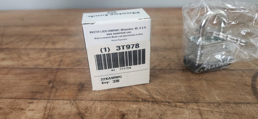 Master Lock Commercial Padlock Lot- Key: 338- New