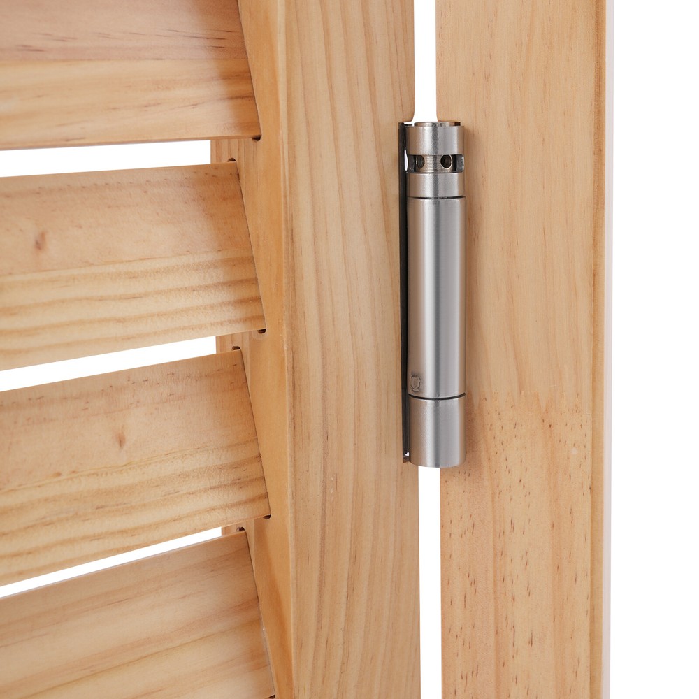 2pcs Wood Color Partition Doors, Wall Mounted Solid Wood Partition Doors