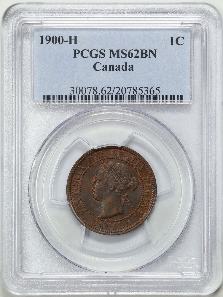 Canada 1900-H 1C Large Cent MS62BN PCGS 20785365 KM#7
