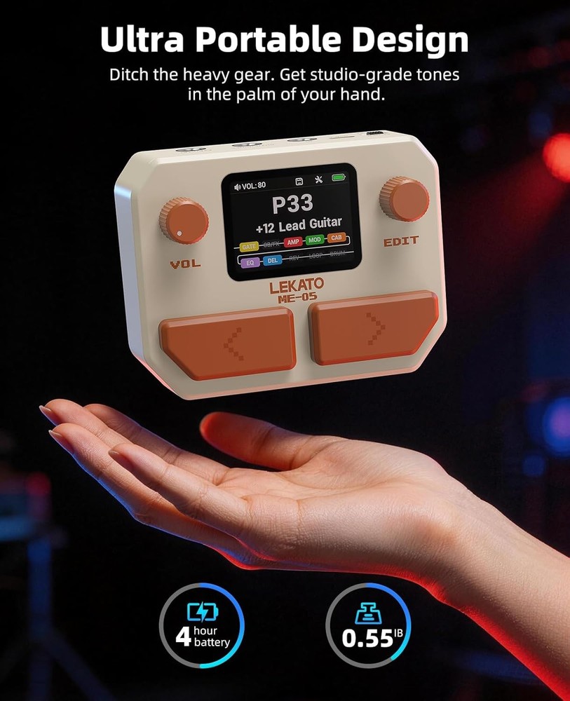 New Guitar Modeling IR Cabinets Multi-Effects Pedal Stereo 125 Effect Processor