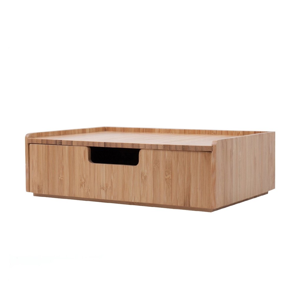 Bamboo Drawer, Stackable Storage Solution for office products pens, pencils, ...