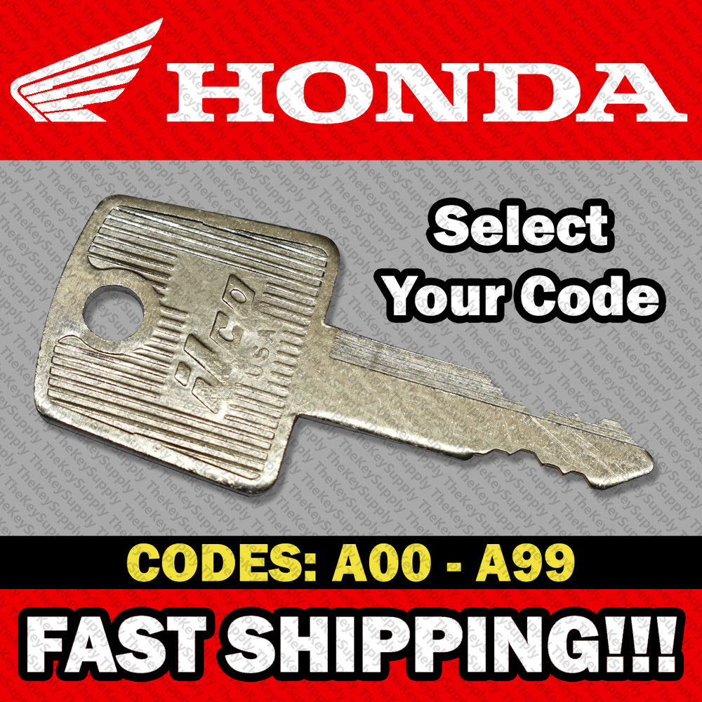 Honda Motorcycle Replacement Key Cut to Code A00 - A99