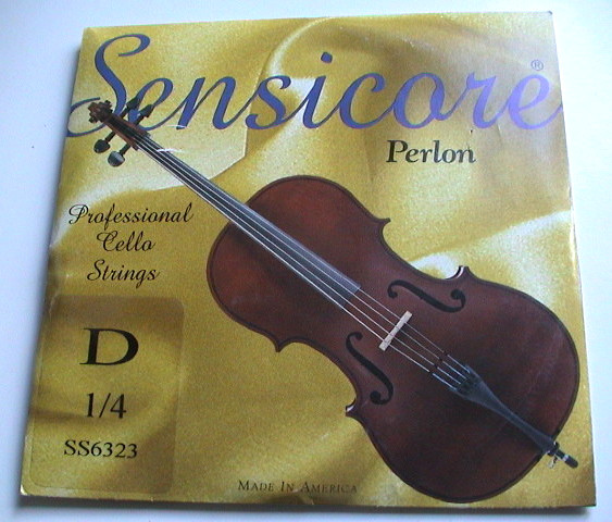 SENSICORE PERLON CORE SS6323 CELLO "D" STRING 1/4 SIZE