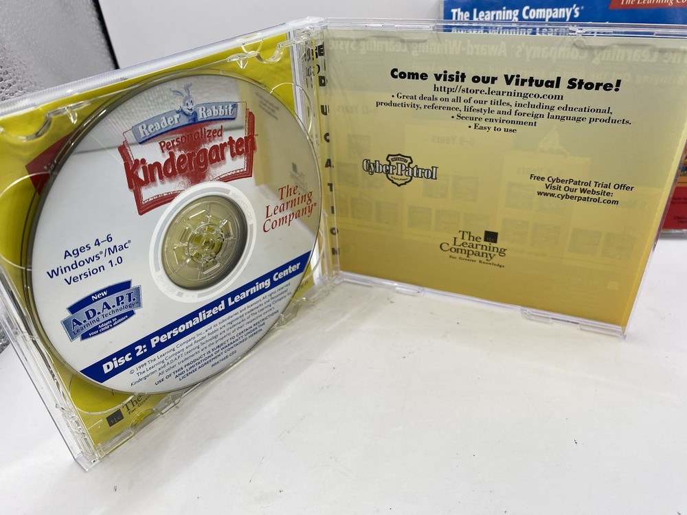 Reader Rabbit Personalized Kindergarten Personalized Reading Ages 4-6 Cd Rom Set