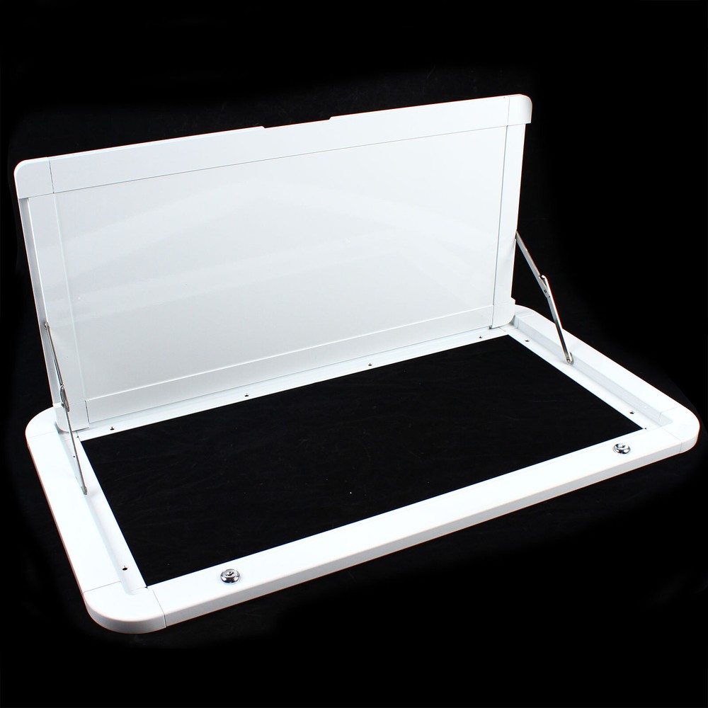 RV Caravan Picnic Folding External Table Aluminum 800x450mm Wall Mount White