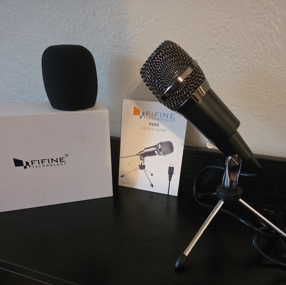 Fifine USB Microphone for Home Studio, Podcasts, Gaming