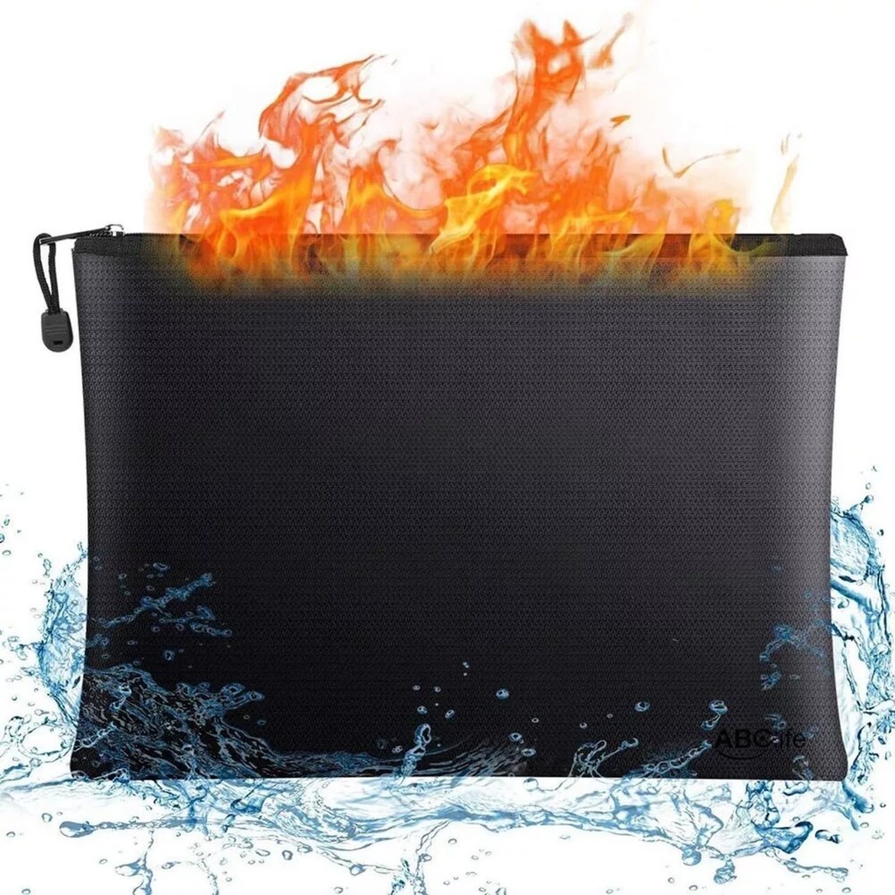 New Fireproof Waterproof Document Envelope File Folder Cash Pouch Document Bag