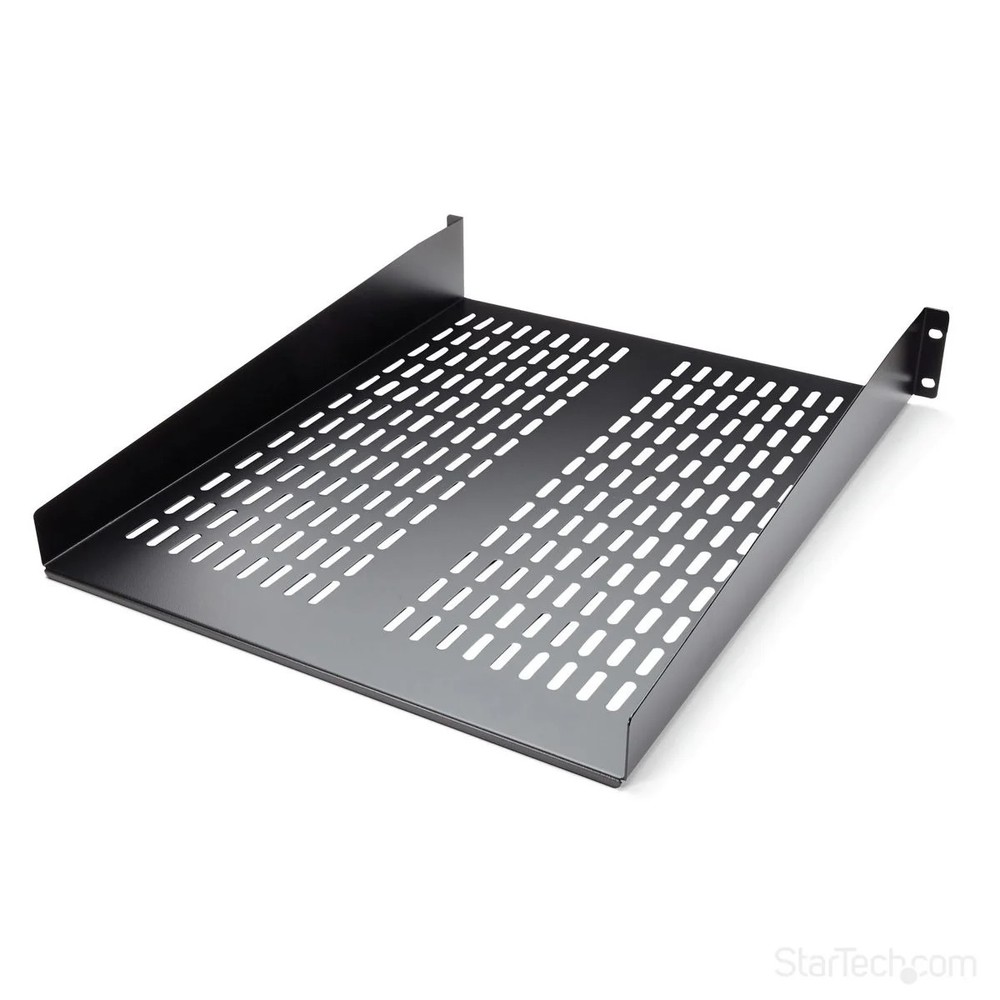 StarTech 2U 22in Vented Fixed Server Rack Cabinet Shelf - 50lbs
