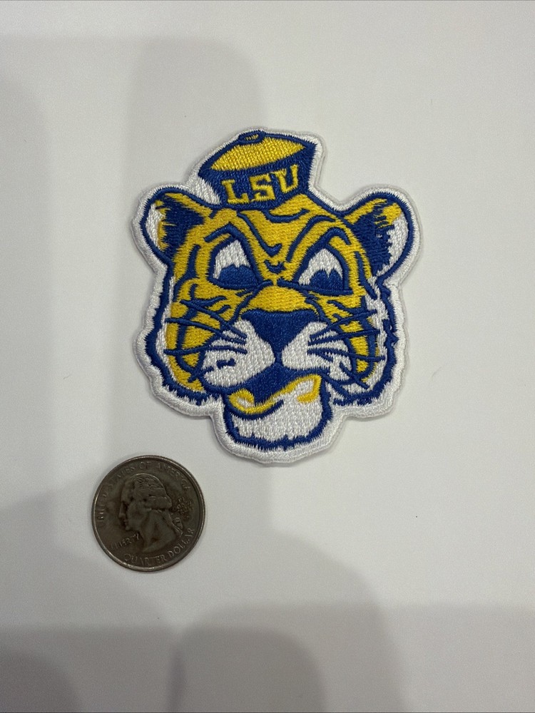 LSU TIGERS IRON ON PATCH 3”x 2.75” Old Style School Patch