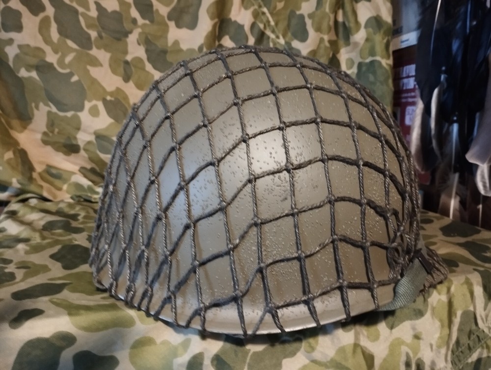 US M1 Complete Post War Helmet with Liner and Medium Net WW2.