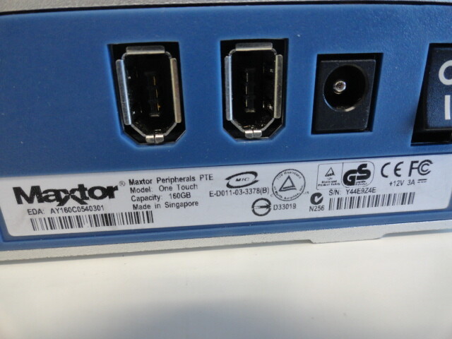 Maxtor External Hard Drive OneTouch 160GB