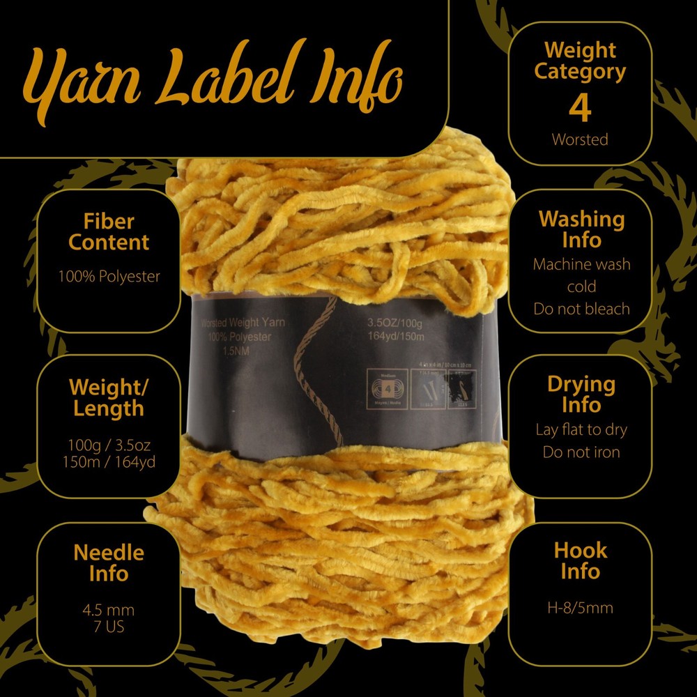 JubileeYarn Chenille Yarn - Polyester Worsted Cakes