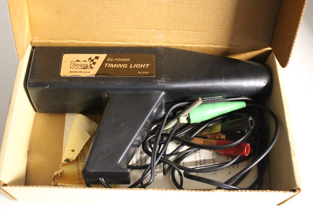 Vintage Sears Dc Powered Inductive Timing Light with Box 28-2158