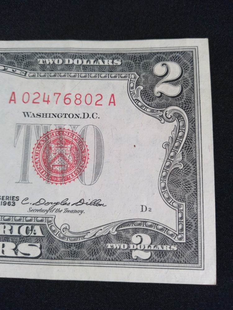 1963 Two Dollar Bill Red Seal