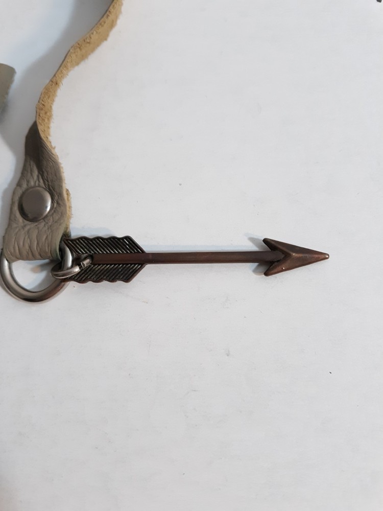 Leather Strap And Non Metallic Arrow Accent Measures 2.5" Long